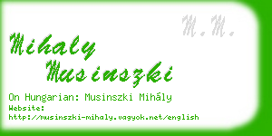 mihaly musinszki business card